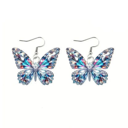 Sparkling Butterfly Statement Earrings