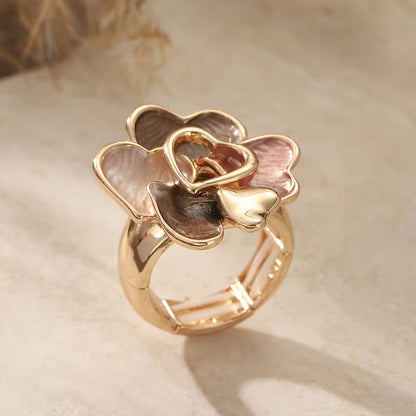 Heart-Shaped Floral Rings | Support Breast Cancer