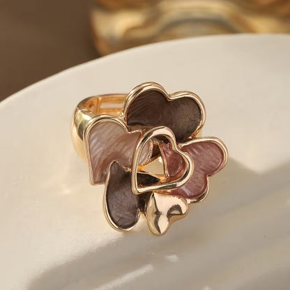 Heart-Shaped Floral Rings | Support Breast Cancer