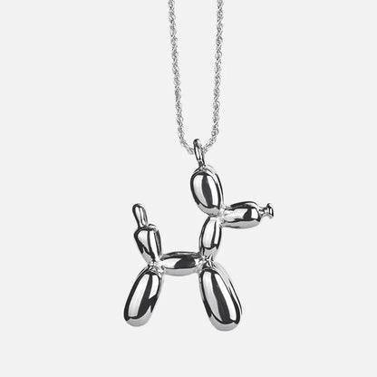 Gold-Tone Balloon Dog Pendant Necklace