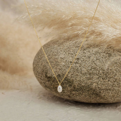 Timeless Water Drop Pearl Pendant Necklace