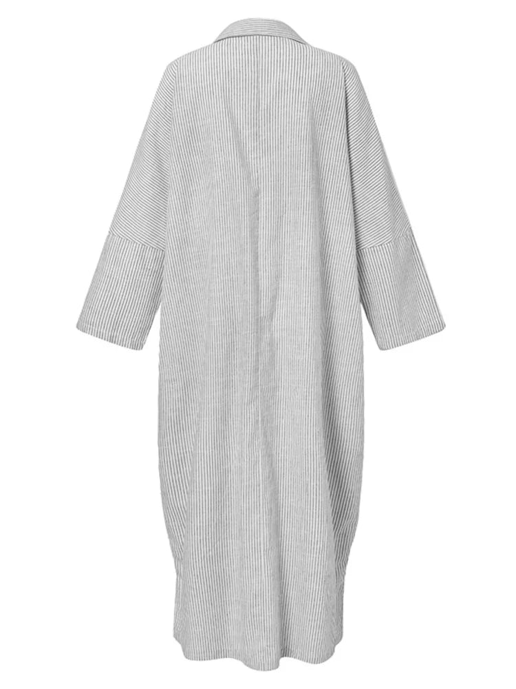 ANAÏS | Long Striped Dress with Flattering Fit