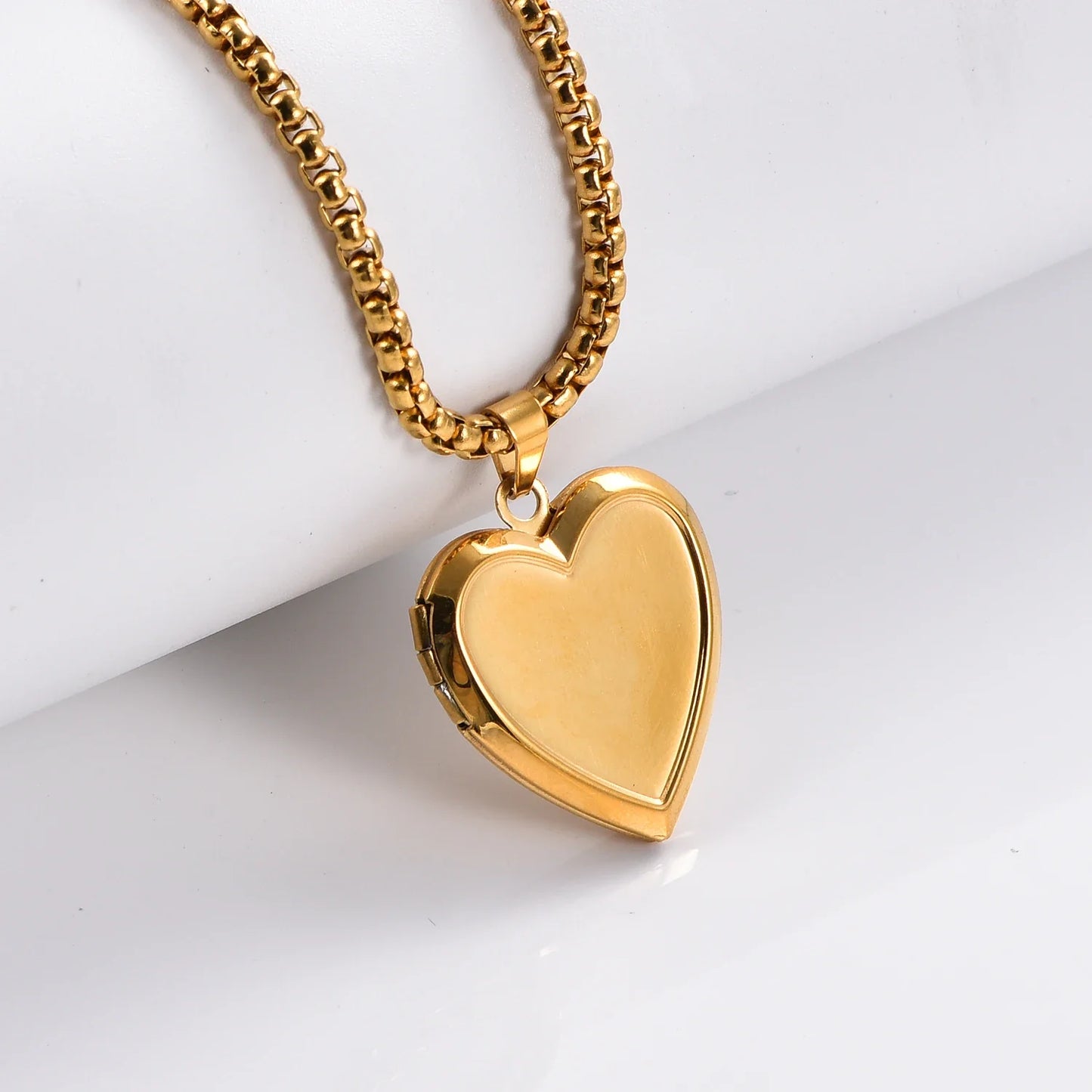 Vintage Stainless Steel Heart Photo Locket