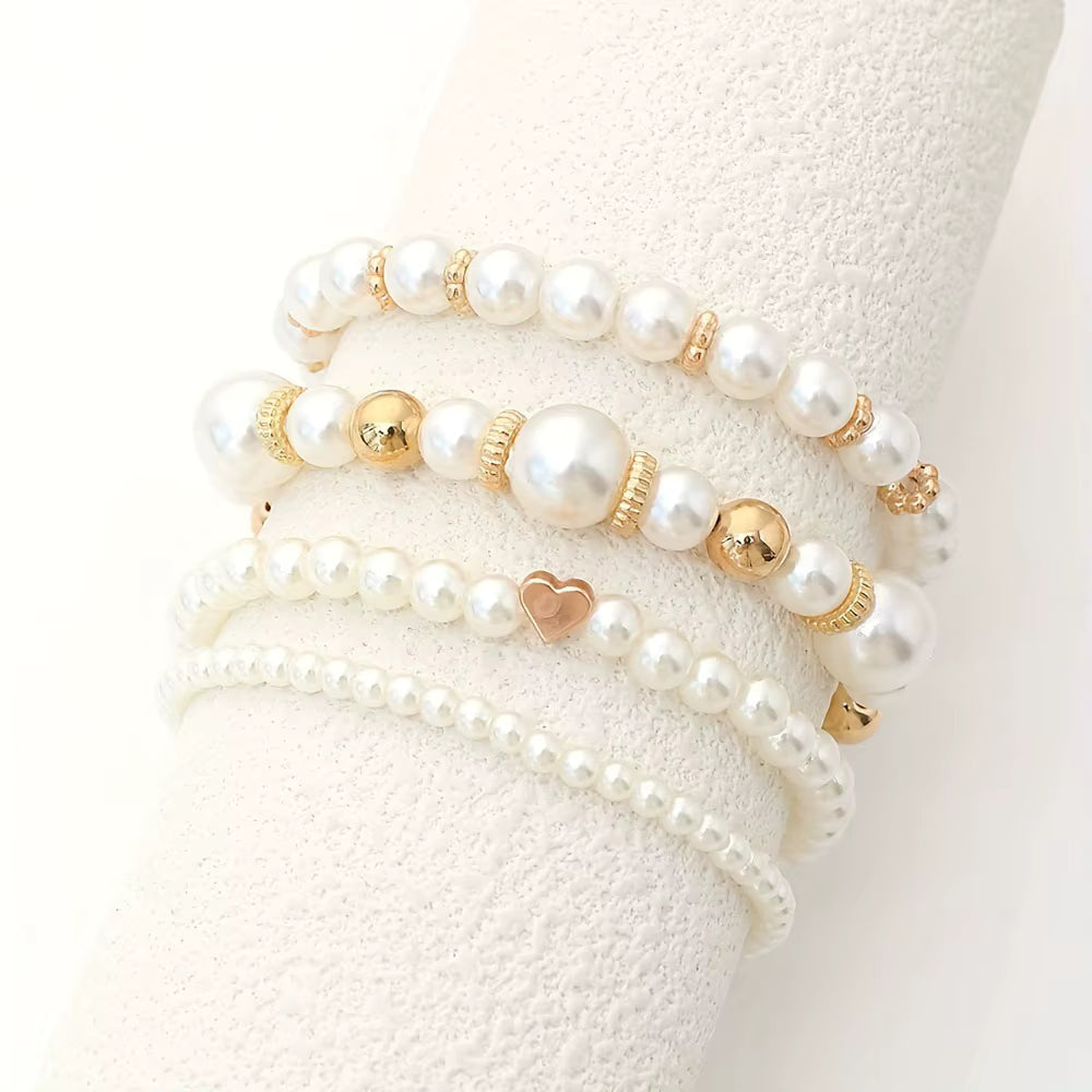 Pearl Bracelet Set | All Cancer Awareness | 1+1 Free