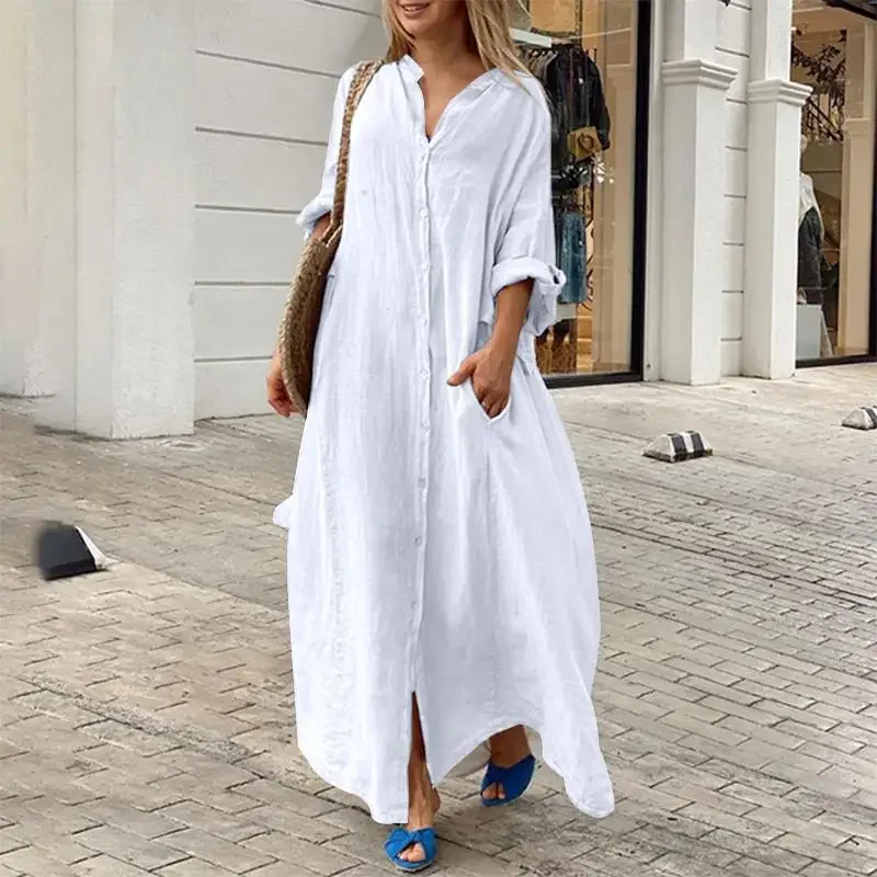 JOSEPHINE | Oversized linen shirt dress