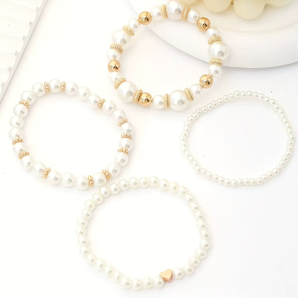 Pearl Bracelet Set | All Cancer Awareness | 1+1 Free