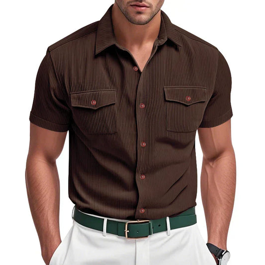 Zenon | Textured Button-Up Shirt