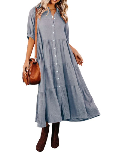 COLETTE | Luxurious ruffled shirt dress