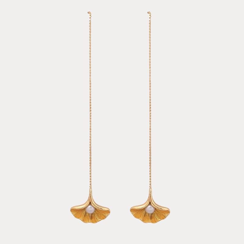 Ginkgo Leaf Earrings