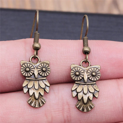 Vintage Owl Bohemian Dangle Earrings