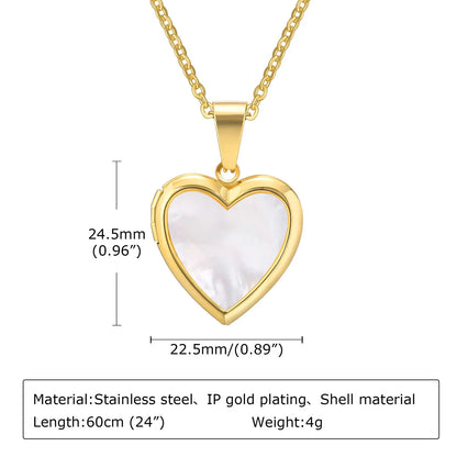 Sophisticated Stainless Steel Heart Photo Locket