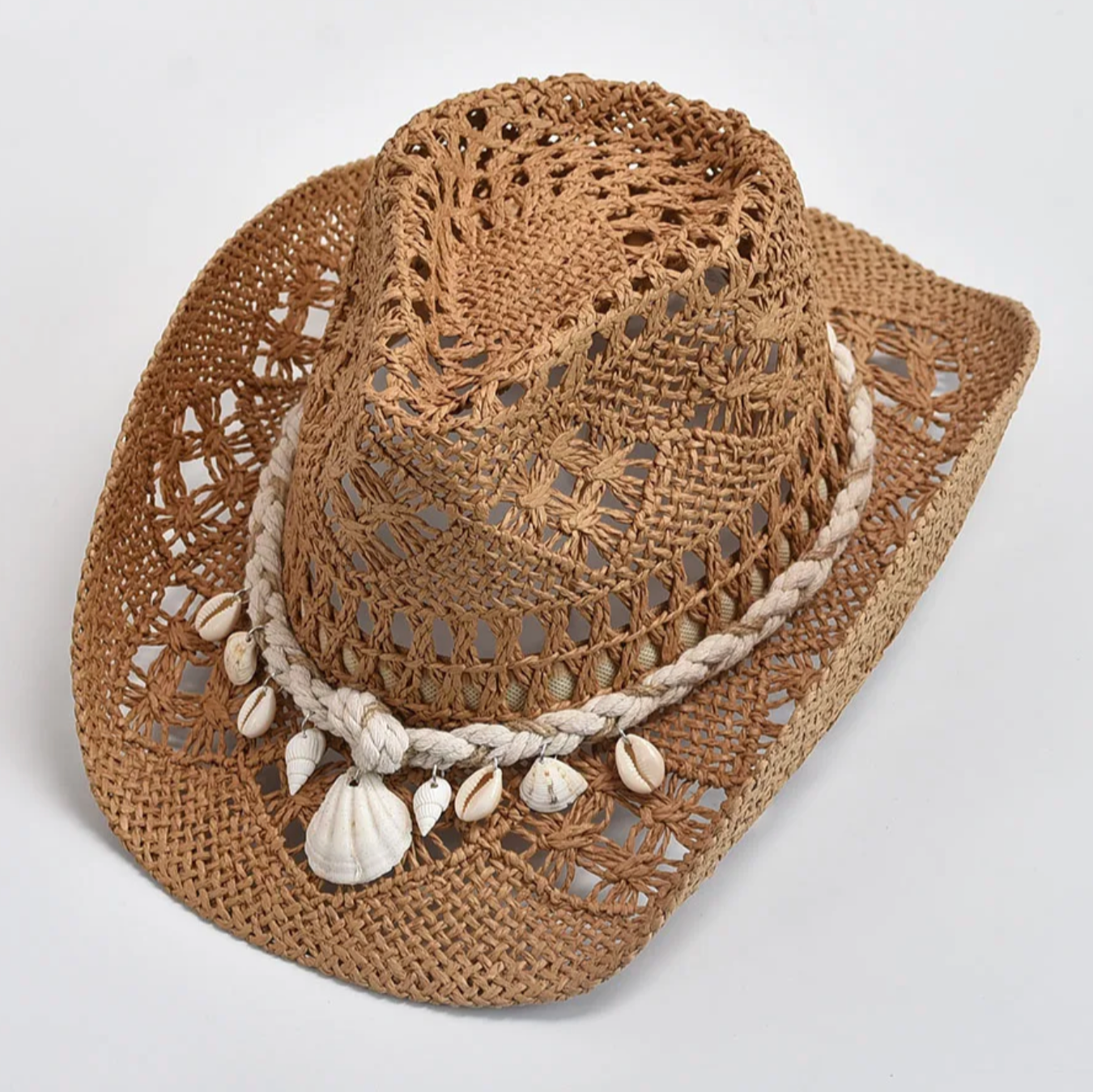 Coastal Seashell Straw Hat