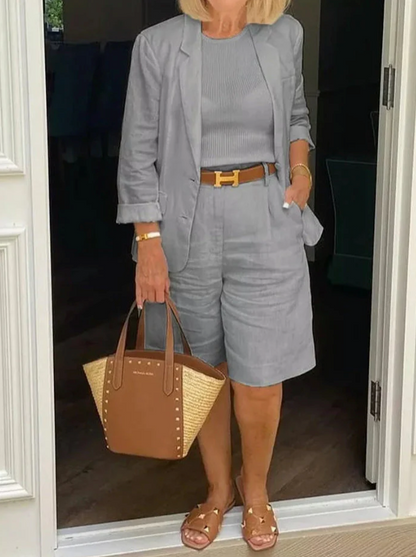 LEONTINA | Casual Blazer and Short Set