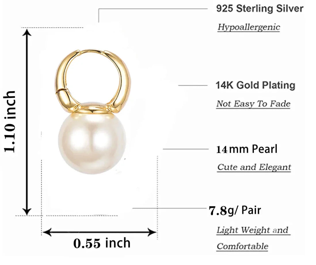 Breast Cancer Awareness | Classic Pearl Earrings