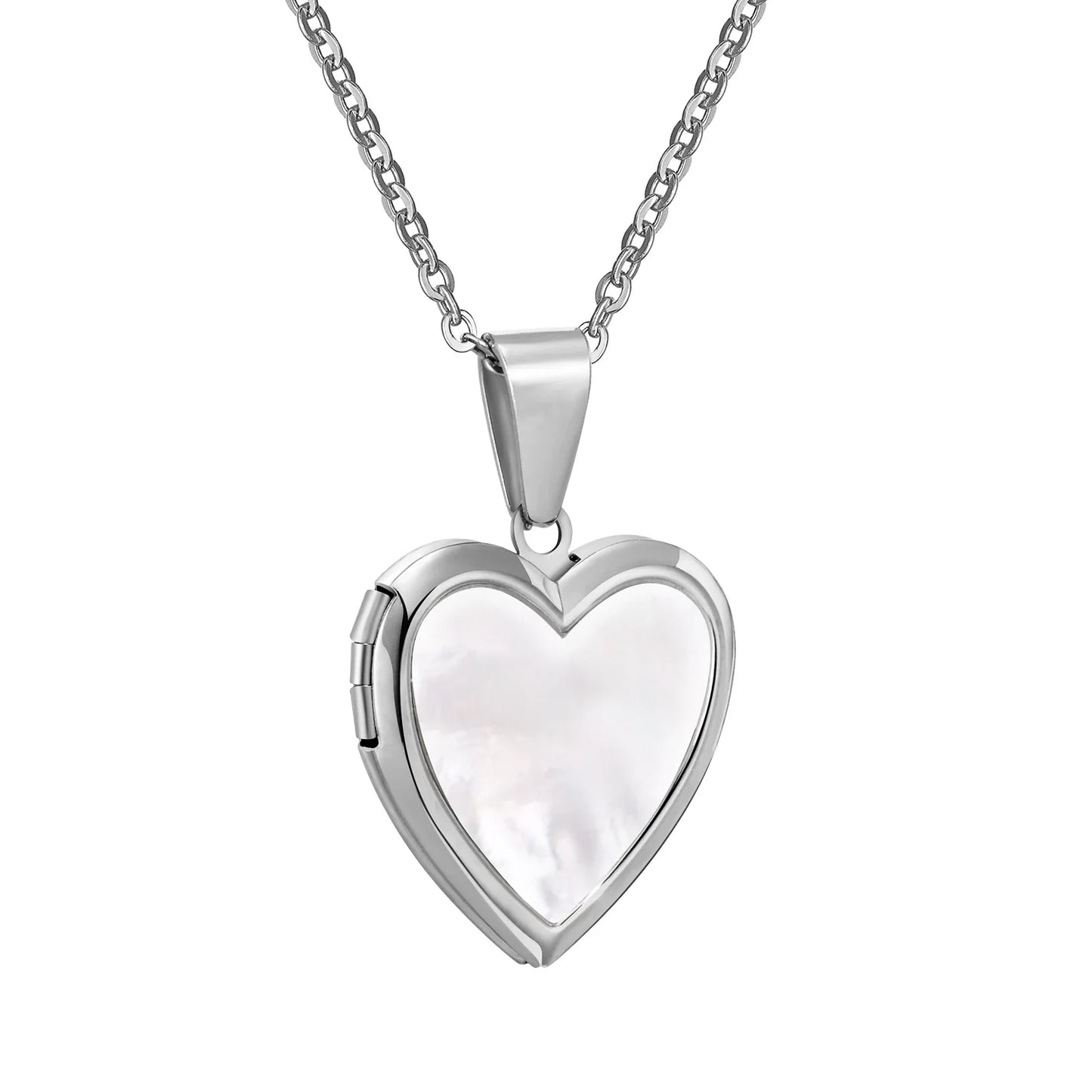 Sophisticated Stainless Steel Heart Photo Locket