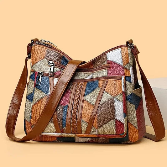 SOLARA | Mosaic Leather Handbag
