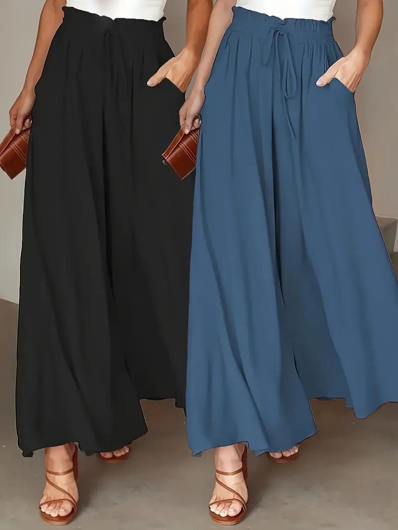 OLIVIA | Breathable High-Waist Pants – 2-Pack