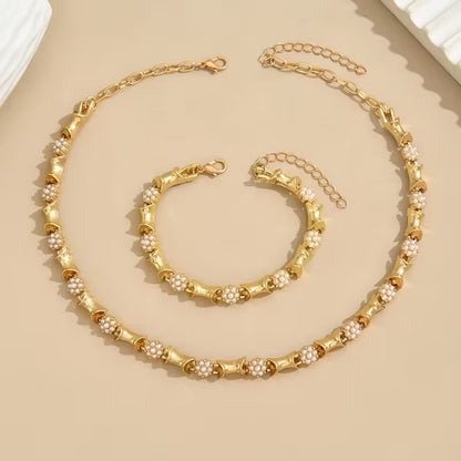 Elegant Pearl Bracelet & Necklace Set | Get 1+1 Free Today
