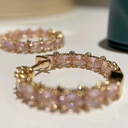 Breast Cancer Awareness | Hope Earrings with Pink Crystals