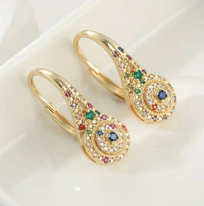 Breast Cancer Awareness | Multicolor Sparkle Elegance Earrings