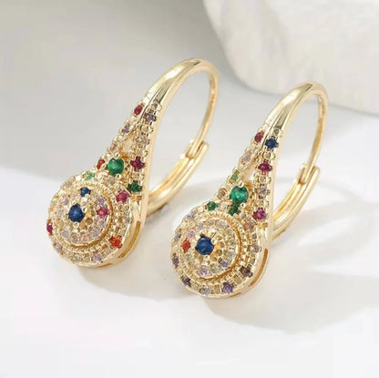 Breast Cancer Awareness | Multicolor Sparkle Elegance Earrings