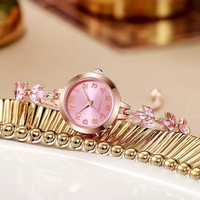 Strength in Time | Elegant Breast Cancer Awareness Bracelet Watch