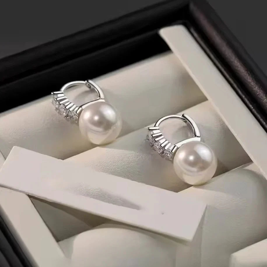 Breast Cancer Awareness | Sparkle Pearl Earrings