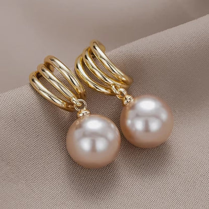 Breast Cancer Awareness Hanging Blush Earrings | 1+1 Free Today