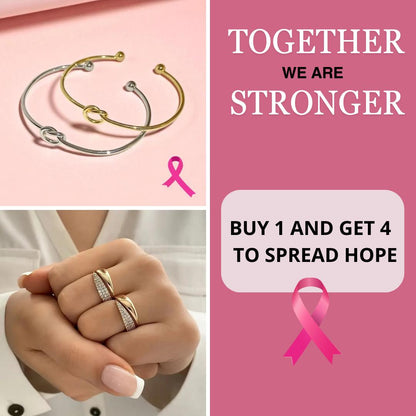 Breast Cancer Support Set | 2 Rings and 2 Bracelets |