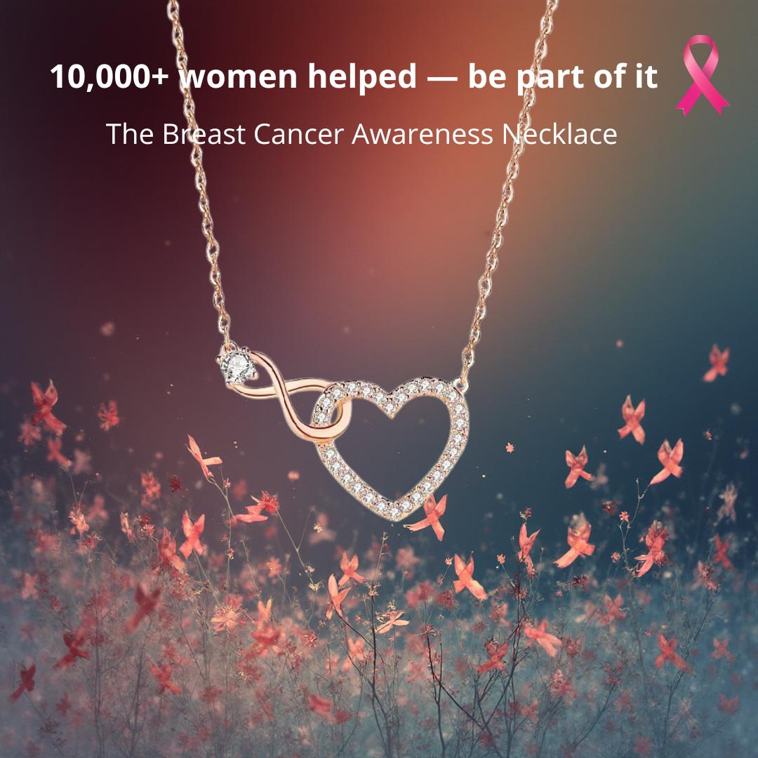 Breast Cancer Awareness Necklace | 1+1 Free Today