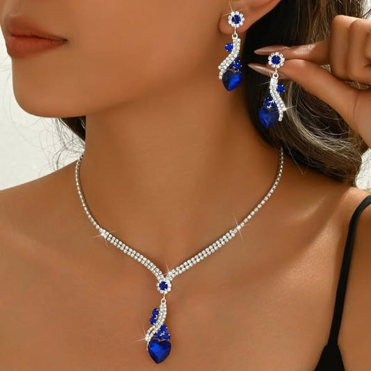 Timeless Sapphire Sparkle: Holiday Jewellery Set