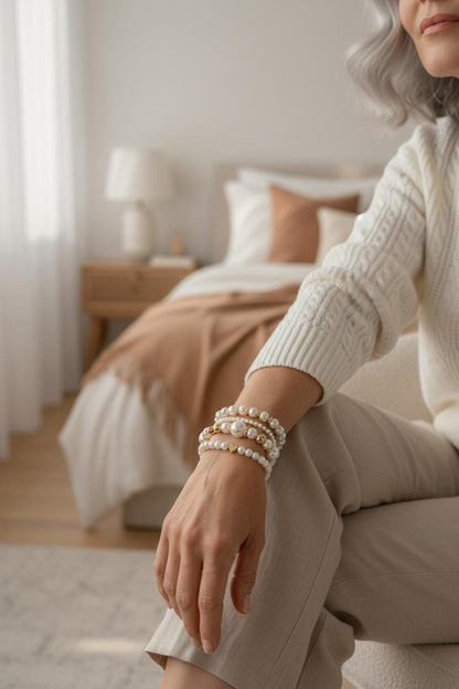 Pearl Bracelet Set | Supporting Breast Cancer Awareness | Buy 1 Get 1 Free