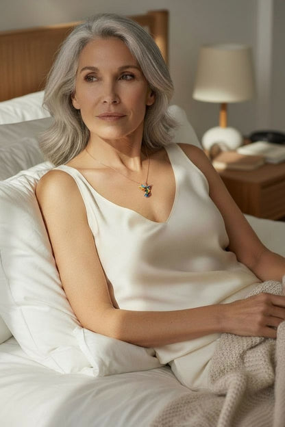 Hummingbird Glow Necklace – Breast Cancer Support & Hope