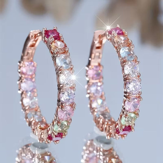 Exclusive Hope Earrings with Multi-Coloured Crystals