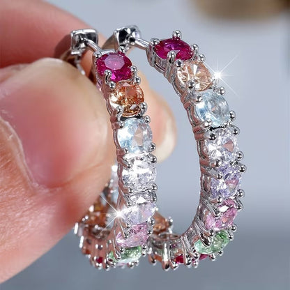 Exclusive Hope Earrings with Multi-Coloured Crystals | Get 1+1 Free Today