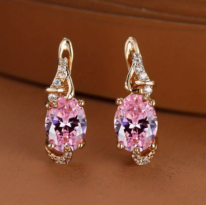 Pink Serenity Teardrop Earrings – Symbol of Hope & Strength | 1+1 Free Today