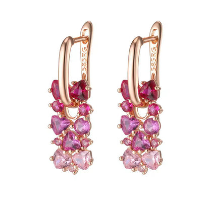 All Cancer Awareness Gradient Stone Earrings