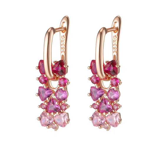 All Cancer Awareness Gradient Stone Earrings