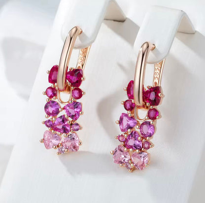 All Cancer Awareness Gradient Stone Earrings