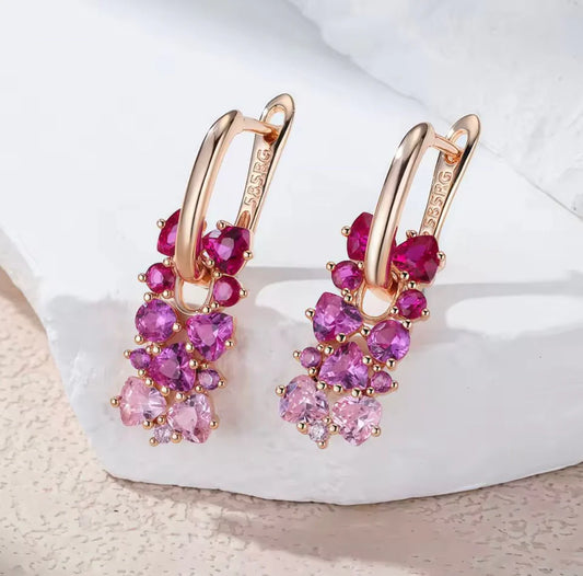 Breast Cancer Awareness | Gradient Stone Earrings