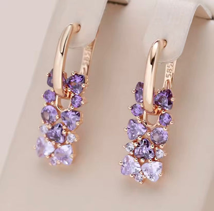 All Cancer Awareness Gradient Stone Earrings