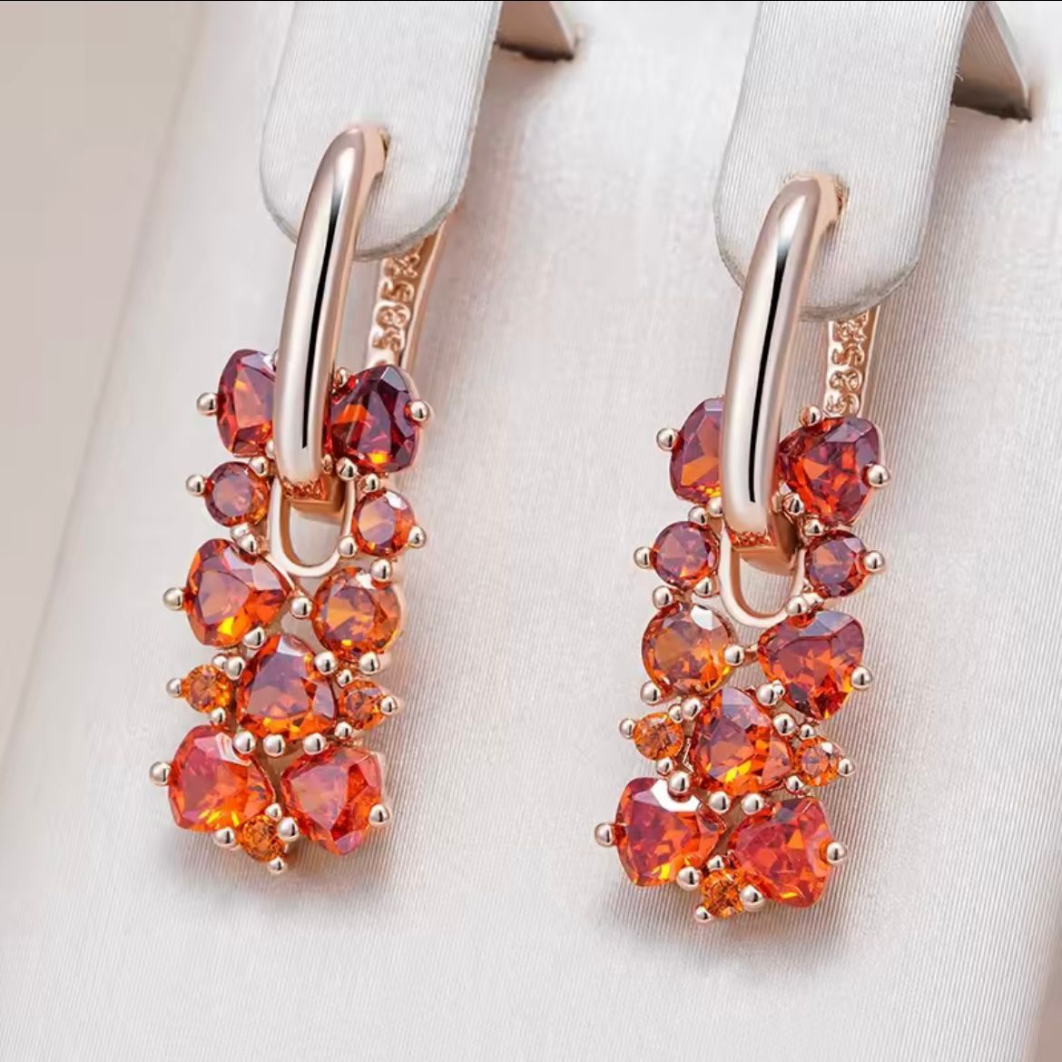 All Cancer Awareness Gradient Stone Earrings