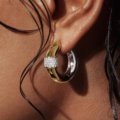 Sophisticated Breast Cancer Awareness Earrings | Stainless Steel Elegance | 1+1 Free
