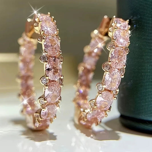 Breast Cancer Awareness | Hope Earrings with Pink Crystals