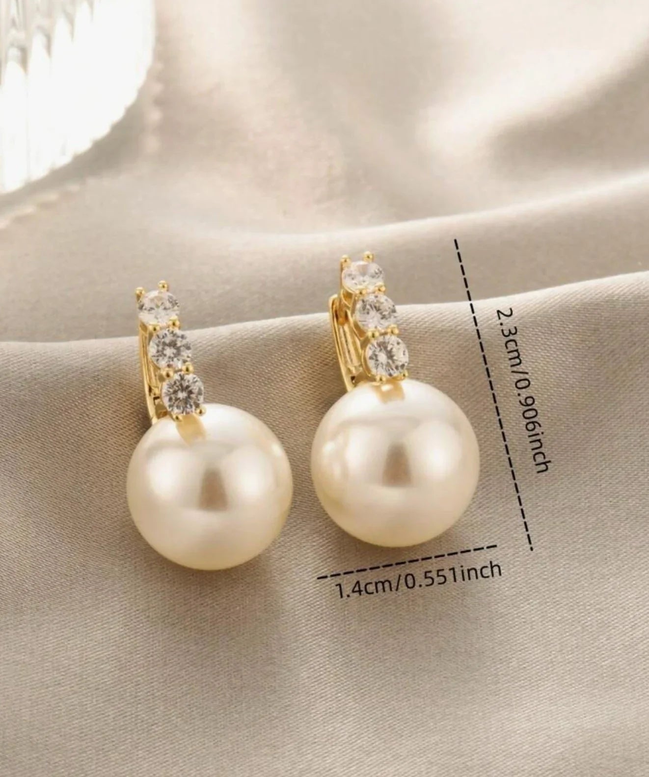 Breast Cancer Awareness | Sparkle Pearl Earrings