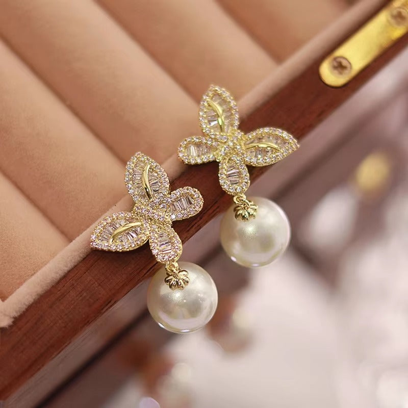 Breast Cancer Awareness | Butterfly of Luck Earrings  | 1+1 Free Today