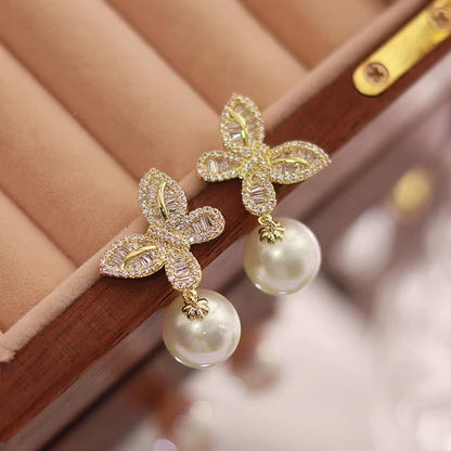 Breast Cancer Awareness | Butterfly of Luck Earrings  | 1+1 Free Today