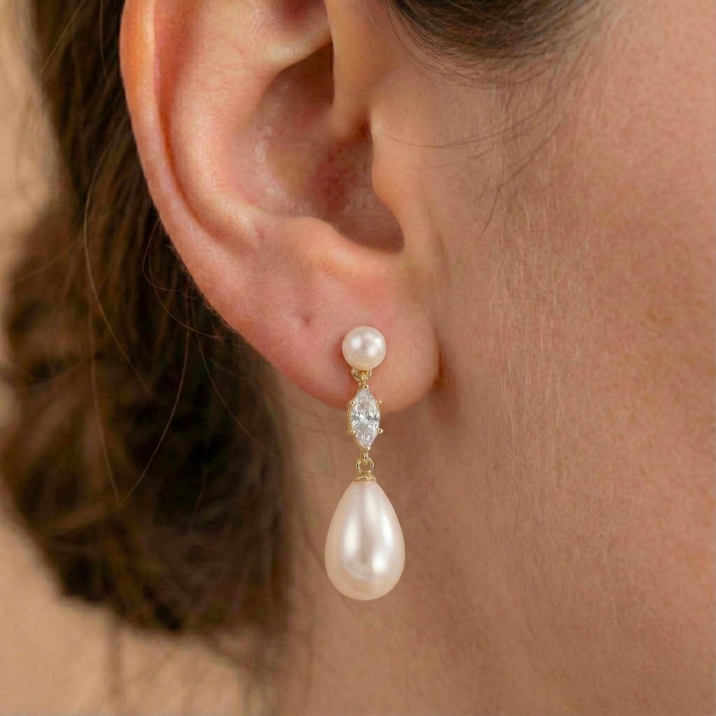 Breast Cancer Awareness | Classic Hanging Pearl Drops