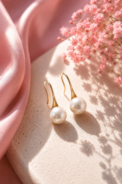 Breast Cancer Awareness | Pearl Earrings