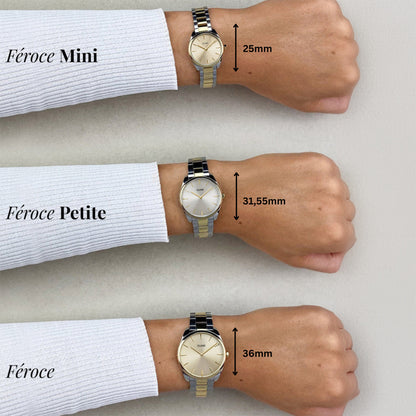 Féroce Mini Watch Steel, Apricot Pearl, Gold Colour